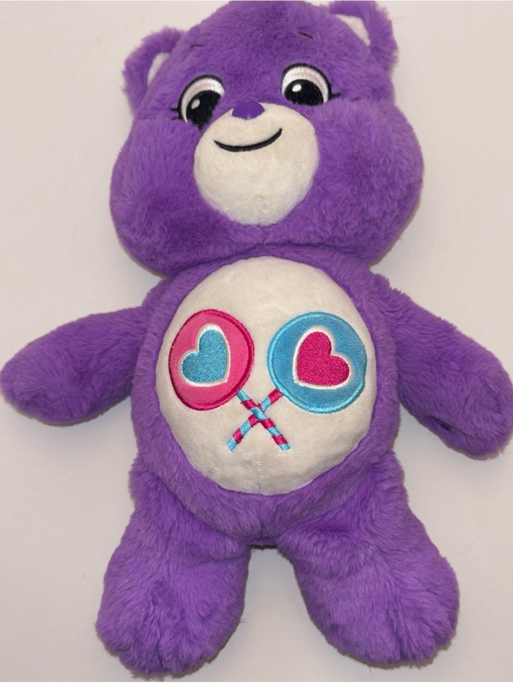 Care Bears Share Bear Plush 2021 Purple w/ Lollipops Belly 💜 Sweet Cuddly Toy